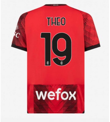 AC Milan Theo Hernandez #19 Koszulka Podstawowych 2023-24 Krótki Rękaw